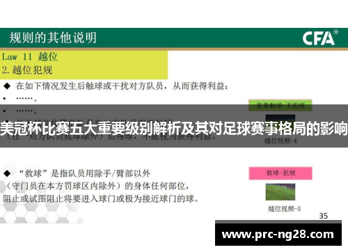 美冠杯比赛五大重要级别解析及其对足球赛事格局的影响 美冠杯比赛五大重要级别解析及其对足球赛事格局的影响
